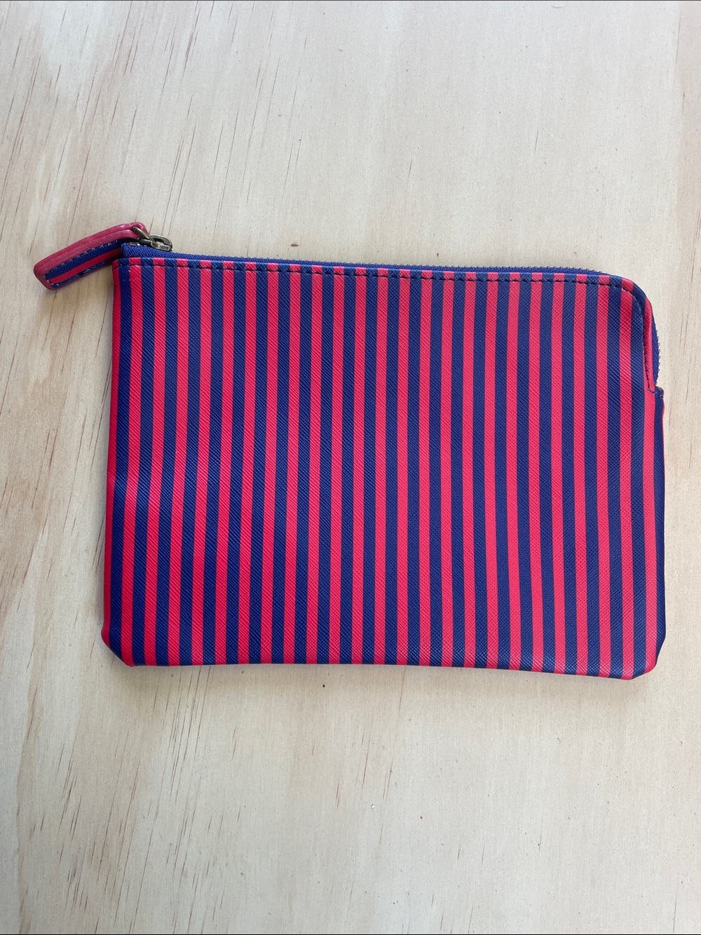 Anthropologie Red and Purple Makeup Toiletry bag by Anthropology